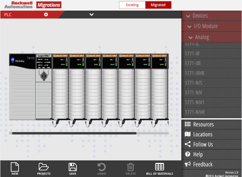 Screenshot of Rockwell Automation Migrations