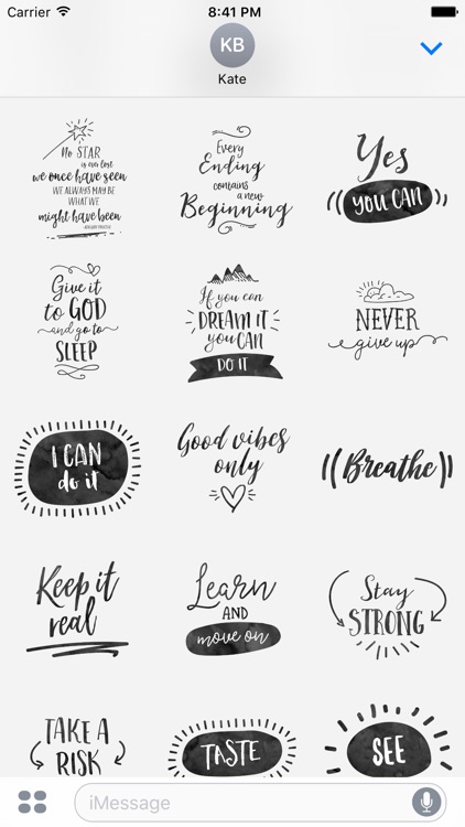 Be Positive Stickers by Rubilyn Santa Cruz