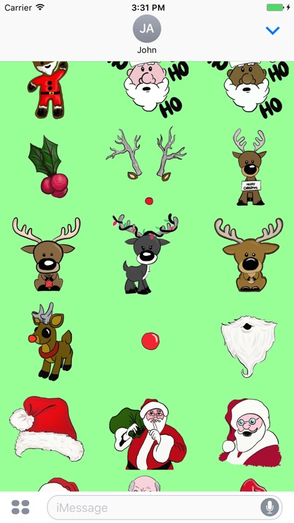Christmas Stickers with Santa