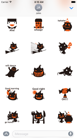 Pumpkin Cat Halloween Sticker(圖2)-速報App