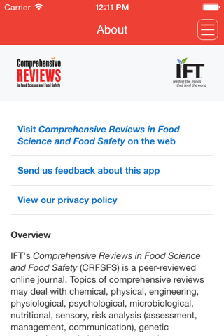 Comprehensive Reviews in Food Science and Food Safety screenshot 3