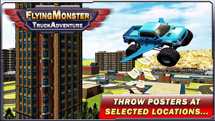 Flying Monster Truck Adventure & Lorry driving screenshot-3