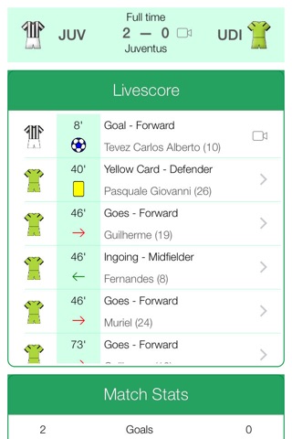 Italian Football Serie A 2016-2017 - Mobile Match Centre screenshot 3