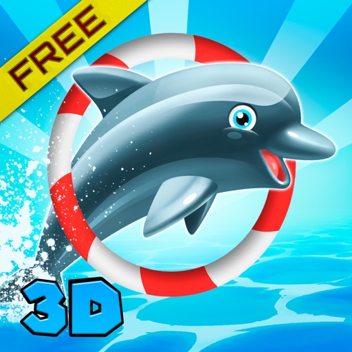 Cute Dolphin Show 3D Icon