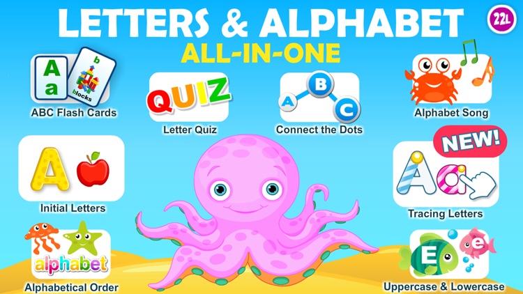 Letter Quiz, Alphabet & ABC Tracing app for kids screenshot-1