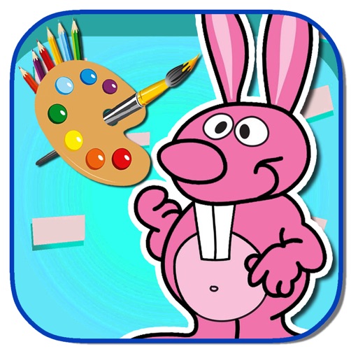 Paint Finding Bunny Game Coloring Page Version Icon