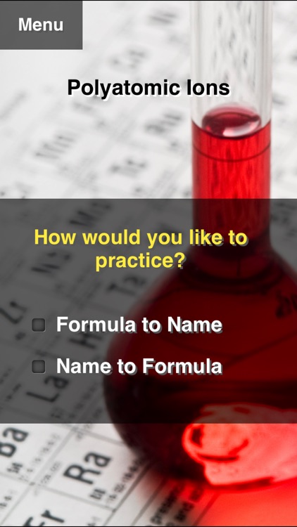 Chemistry Formula Practice