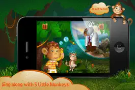 Game screenshot Kids Academy ∙ 5 little monkeys jumping on the bed. Interactive Nursery Rhyme. hack