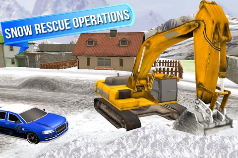 Snow Rescue Excavator 3D - City Crane Driver screenshot 2