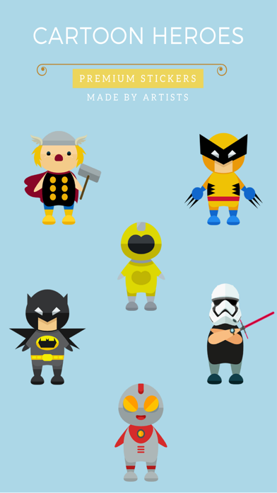 Cartoon Hero Stickers - Good and Evil Screenshot 1