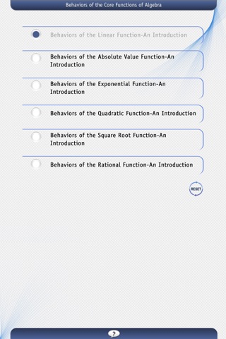 Behaviors of the Core Functions of Algebra screenshot 2