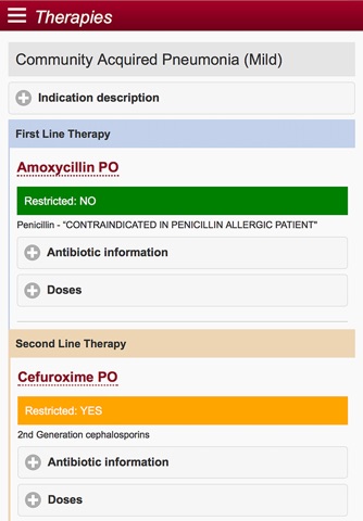 eASYapp electronic Antimicrobial Decision Support screenshot 2