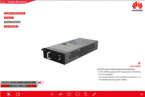 CE5850-48T4S2Q-EI 3D View screenshot 2