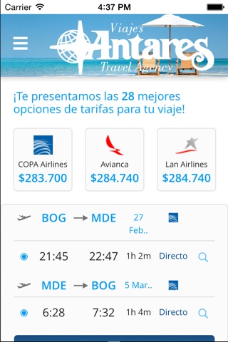 Viajes Antares screenshot 2