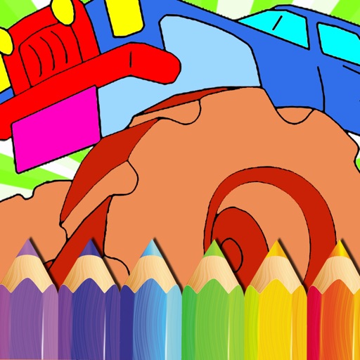 Paint Game Monster Truck Coloring Book For Kids iOS App