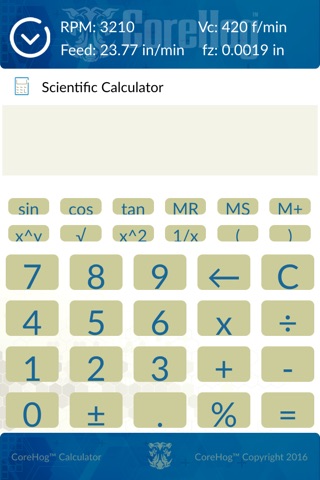 CoreHog Milling Calculator screenshot 4