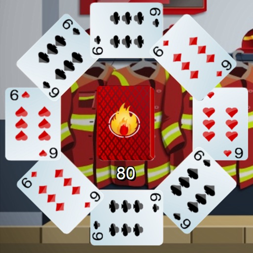 Firefighter card fire and rescue-puzzle games icon