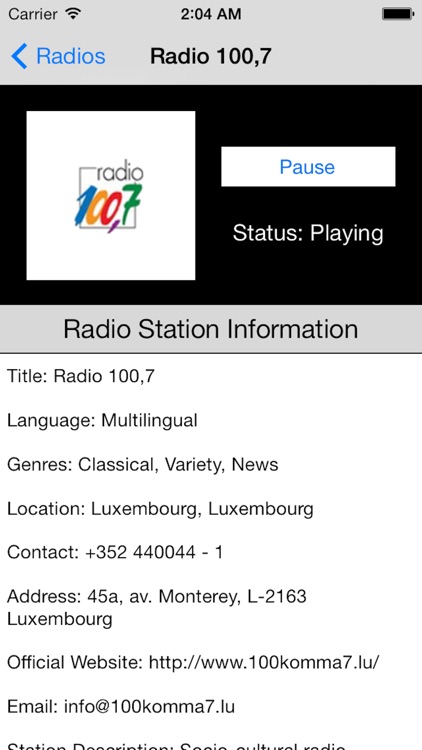 Luxembourg Radio Live Player (Lëtzebuerg) screenshot-3