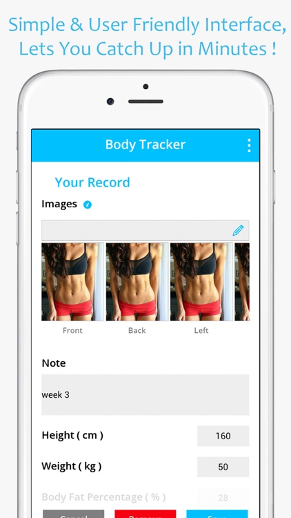 Body Fit Progress Tracker - Photo & Measurements screenshot-3