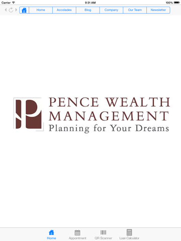 Скриншот из Pence Wealth Management