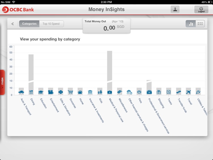 OCBC SG MobileBanking for iPad