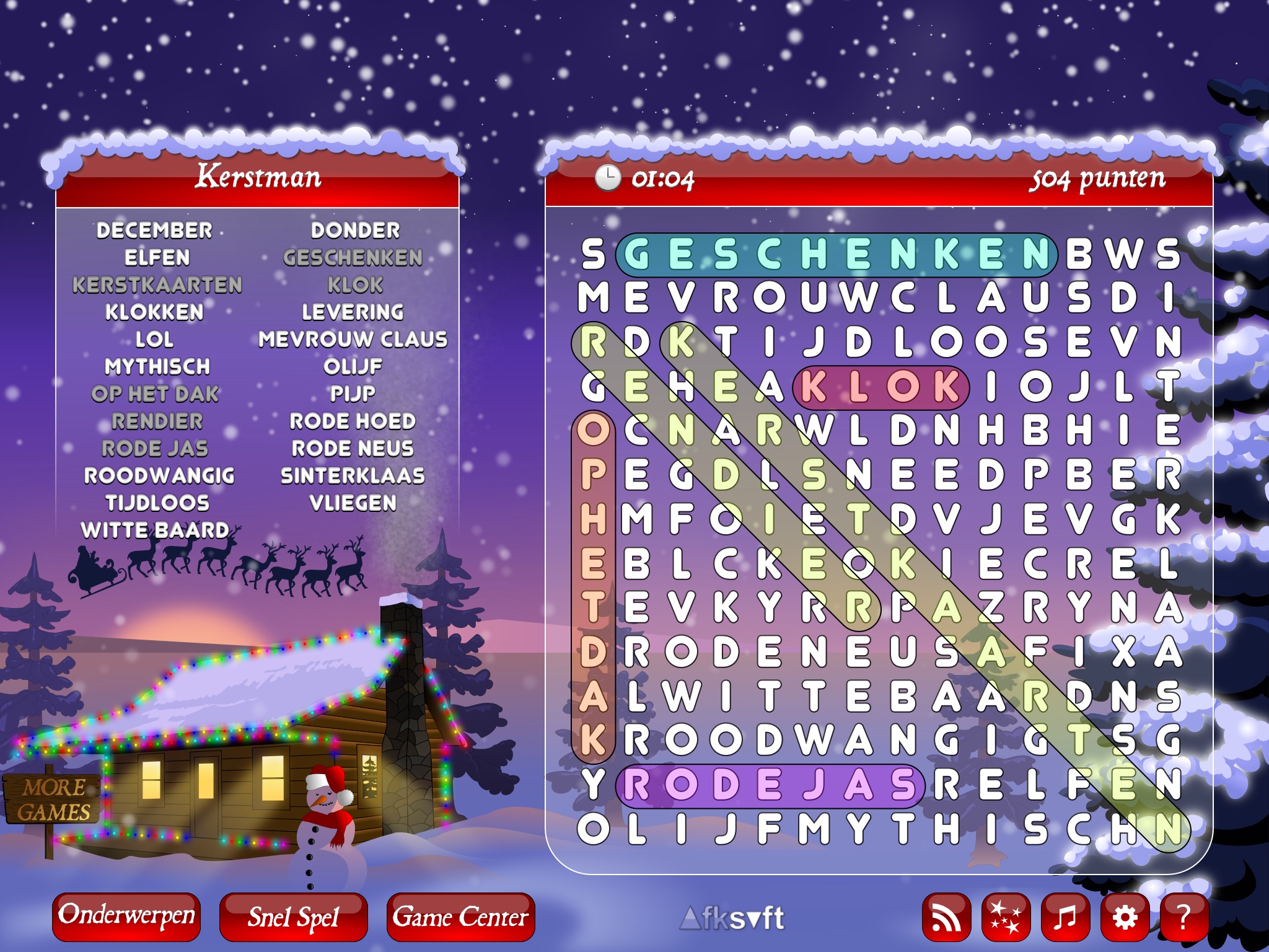 WordSearch Christmas (Dutch) screenshot 4