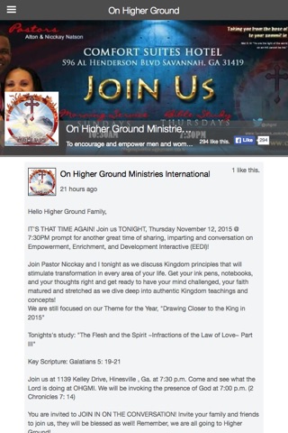 On Higher Ground Ministries screenshot 2