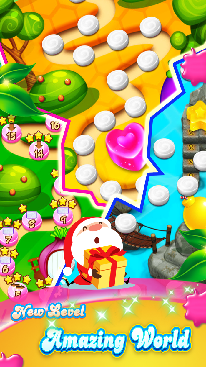 Candy Gems Christmas - Match 3 Lollipop Puzzle