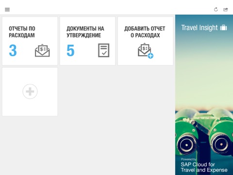 Скриншот из SAP Cloud for Travel and Expense