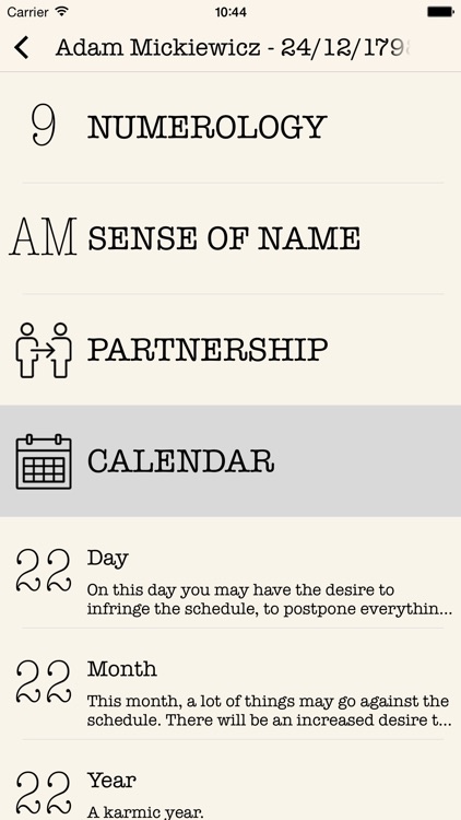 Numerology Map