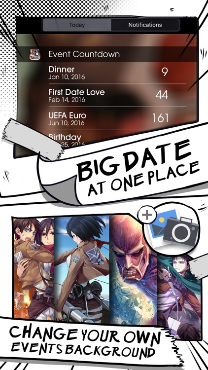 Event Countdown Pictures Pro "for Attack on Titan"
