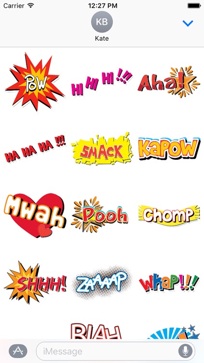 Comic Book Pow Stickers