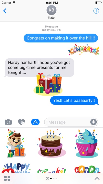 Birthday Stickers Animated