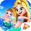 Mermaid Gives Birth To A Baby-Baby Care Sim