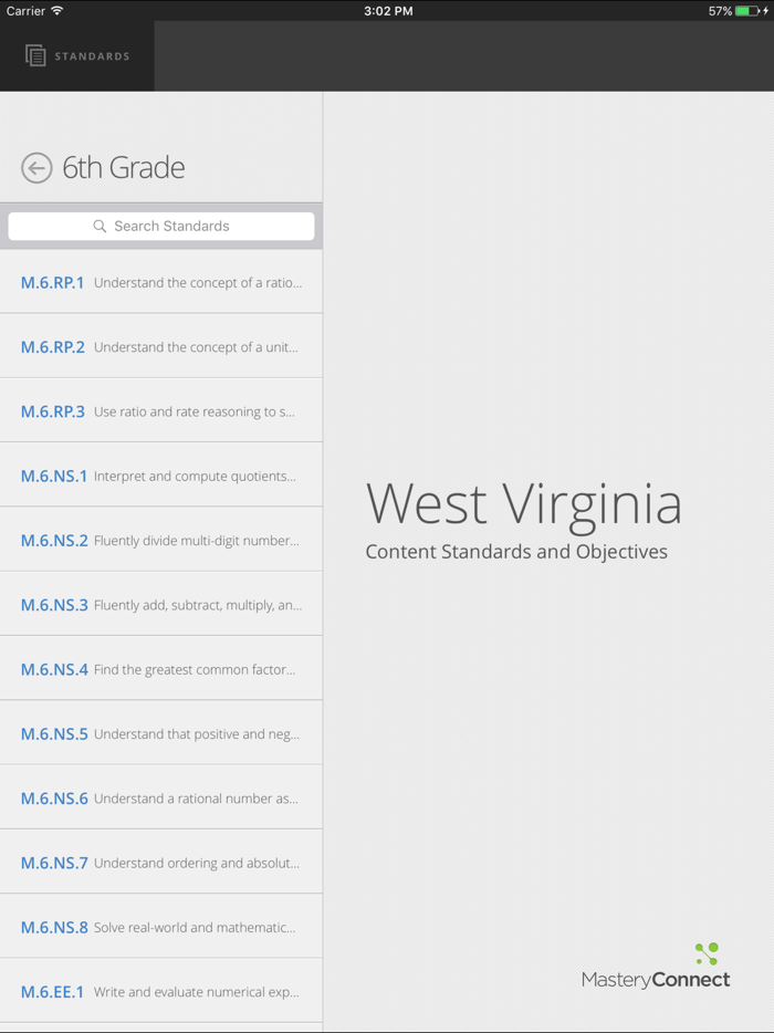 WV Content  Objectives