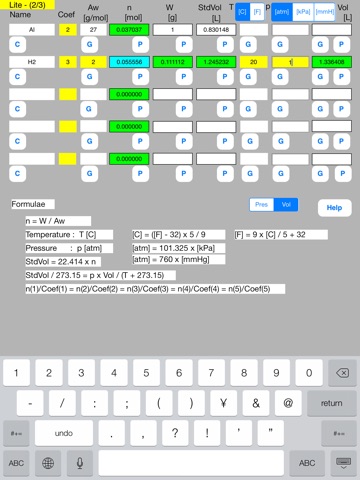 Mol Calculator Lite screenshot 4