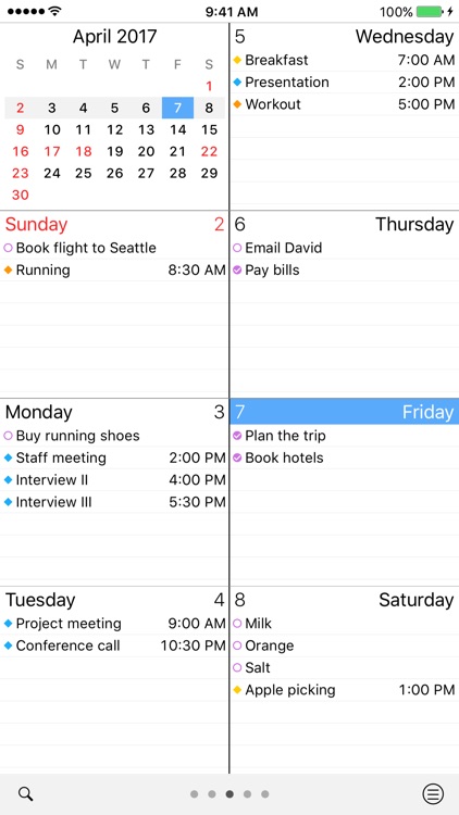 Week Agenda + Todo List | WeekUp Calendar