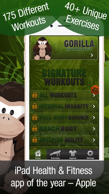 Gorilla Workout: Bodyweight Fitness Program screenshot-0