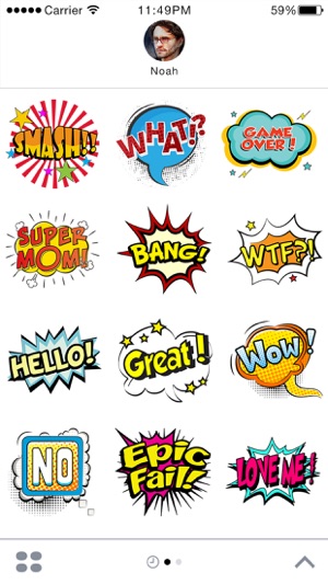 Comic Stickers For iMessage