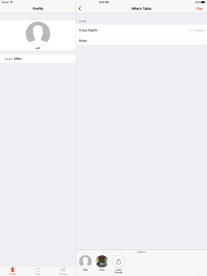 Stack - A local card game app
