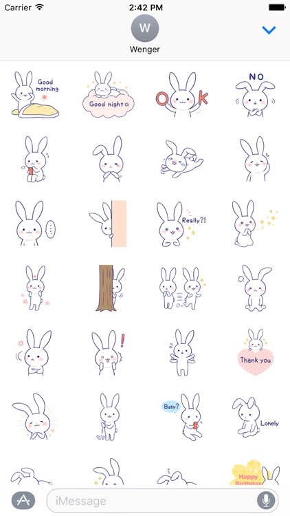 Rabbit Fun Stickers Chat