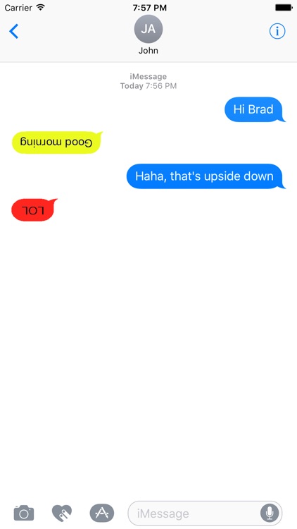 Upside Down Text Bubbles