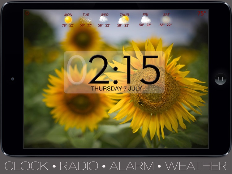Beautiful Clock Radio Alarm with Weather screenshot-0