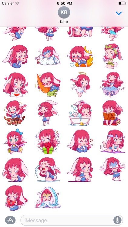 Cute Bunny iMessage stickers
