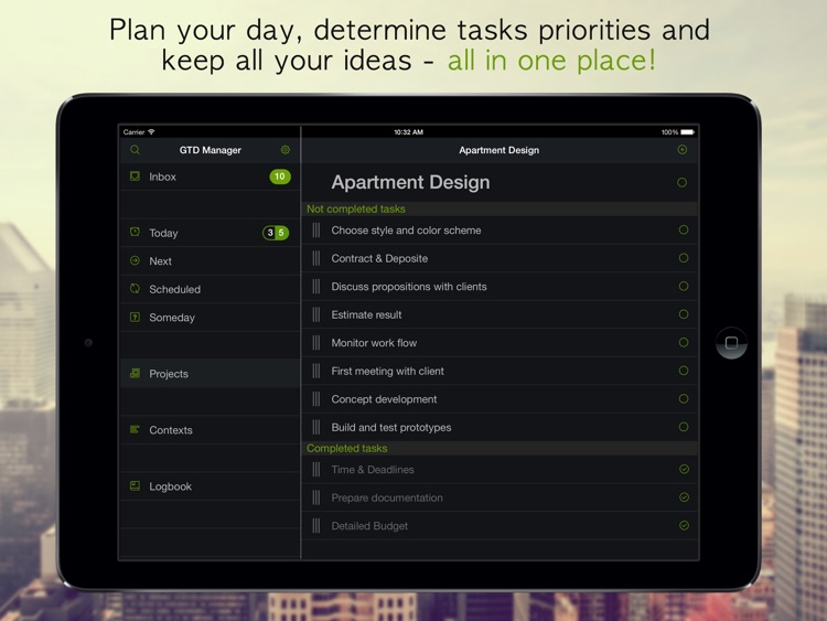 GTD Manager for iPad