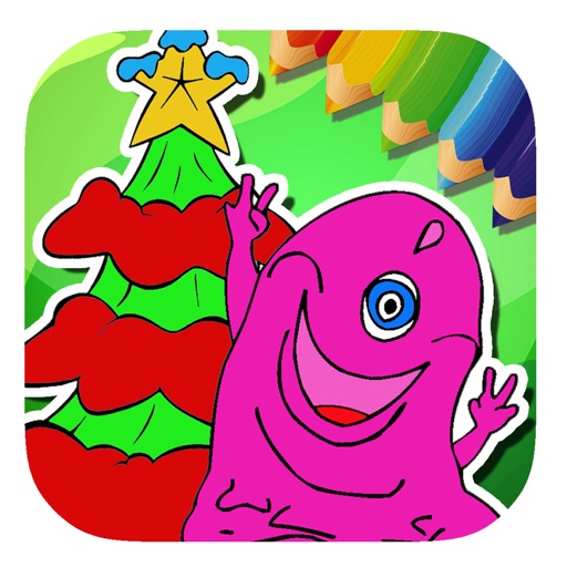 Monster Christmas Day For Coloring Page Game Free icon