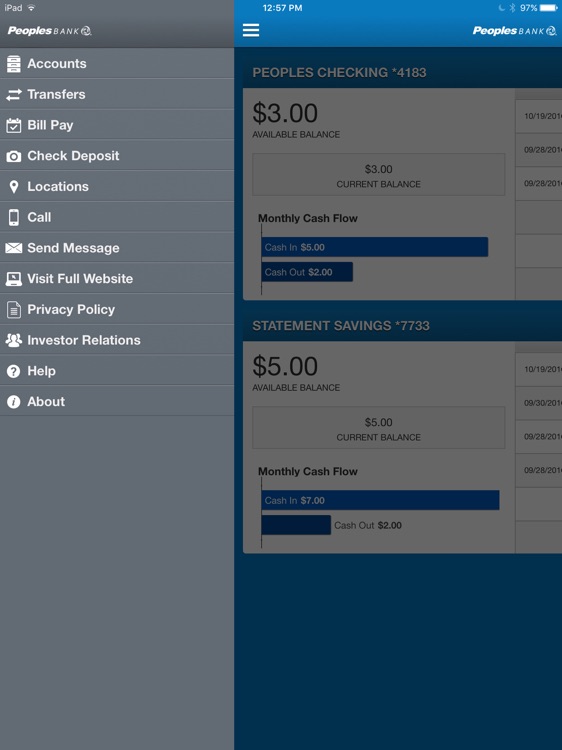 Peoples Mobile Banking for iPad