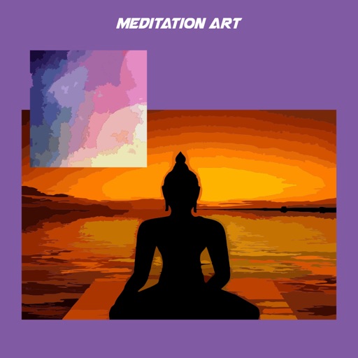 Meditation art icon