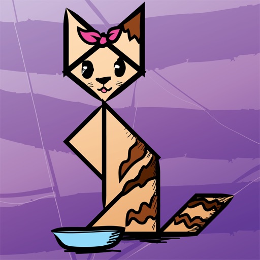 Kids Doodle & Discover: Cats 2, Cartoon Tangram