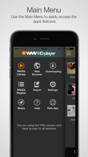 WMV HD Player Pro - Importer(圖4)-速報App